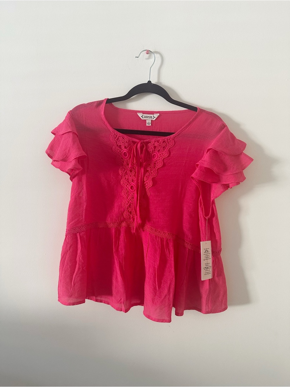 NWT Nanette Nanette Lepore Pink Blouse Large